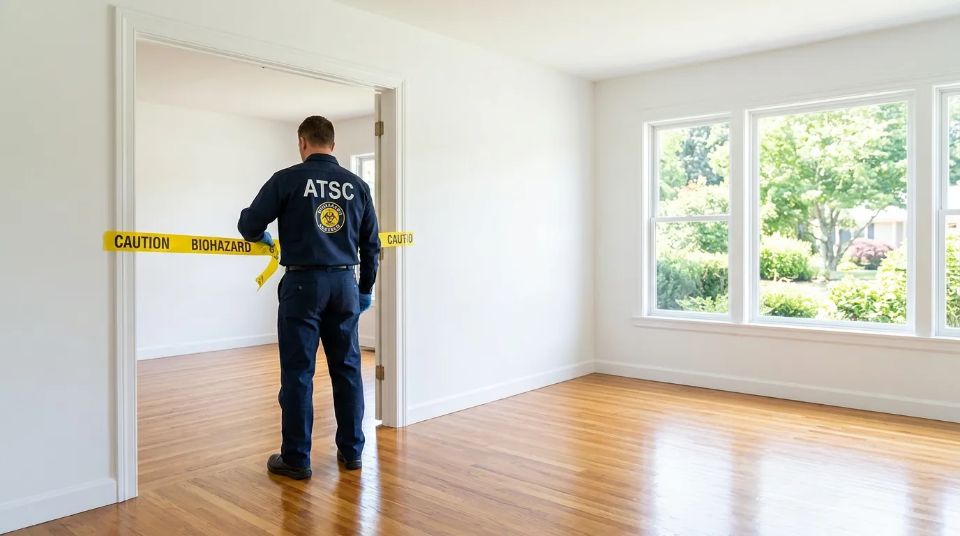 Certified biohazard cleanup crew performing Crime Scene Cleanup in Tysons